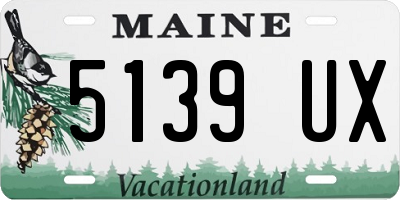 ME license plate 5139UX