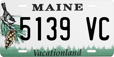 ME license plate 5139VC