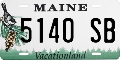 ME license plate 5140SB