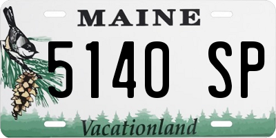 ME license plate 5140SP