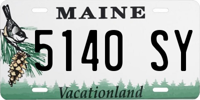 ME license plate 5140SY