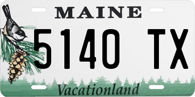 ME license plate 5140TX