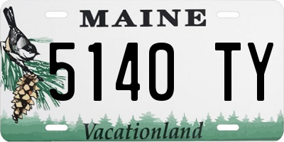 ME license plate 5140TY