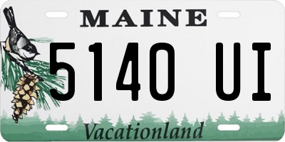 ME license plate 5140UI
