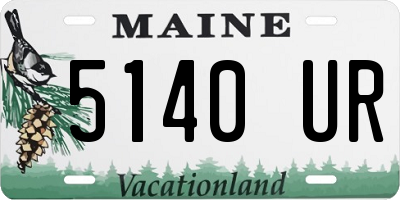 ME license plate 5140UR