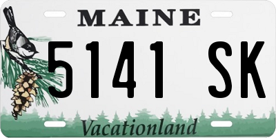 ME license plate 5141SK
