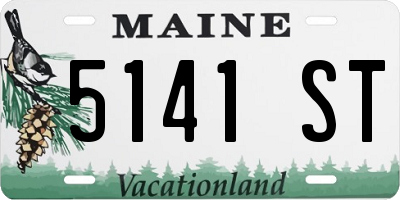 ME license plate 5141ST