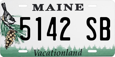 ME license plate 5142SB