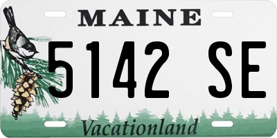 ME license plate 5142SE