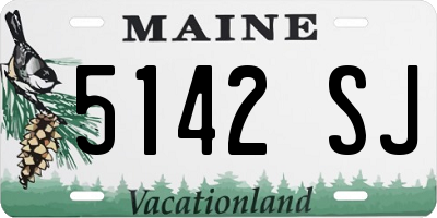 ME license plate 5142SJ