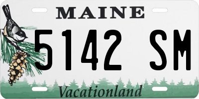 ME license plate 5142SM