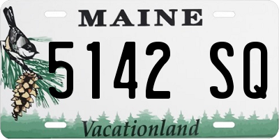 ME license plate 5142SQ
