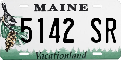 ME license plate 5142SR