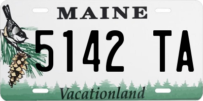 ME license plate 5142TA