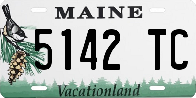 ME license plate 5142TC