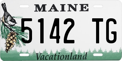 ME license plate 5142TG
