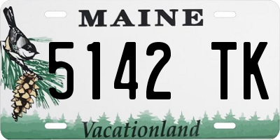 ME license plate 5142TK