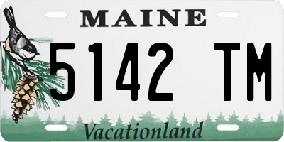 ME license plate 5142TM