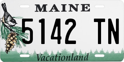 ME license plate 5142TN