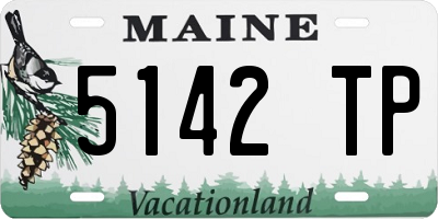 ME license plate 5142TP