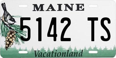ME license plate 5142TS