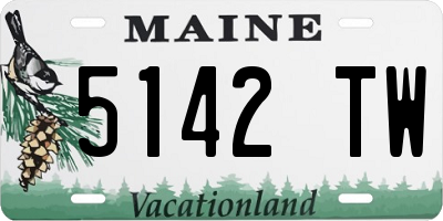 ME license plate 5142TW