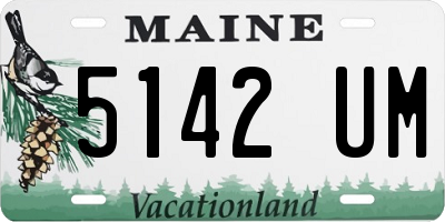 ME license plate 5142UM