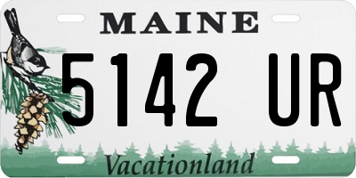 ME license plate 5142UR