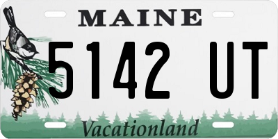 ME license plate 5142UT