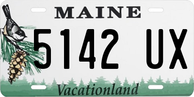 ME license plate 5142UX