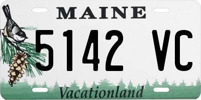 ME license plate 5142VC