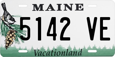 ME license plate 5142VE