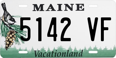 ME license plate 5142VF