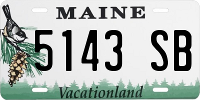 ME license plate 5143SB