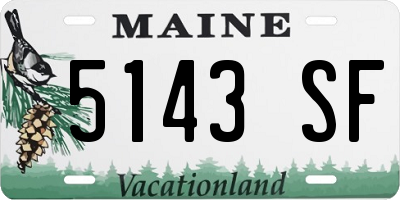 ME license plate 5143SF