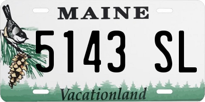 ME license plate 5143SL