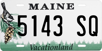 ME license plate 5143SQ