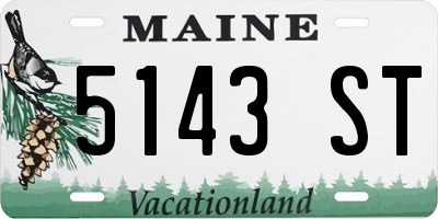 ME license plate 5143ST