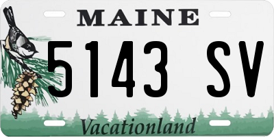 ME license plate 5143SV