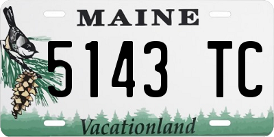 ME license plate 5143TC