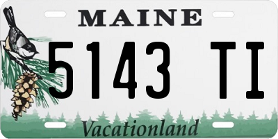 ME license plate 5143TI