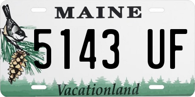 ME license plate 5143UF