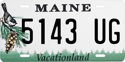 ME license plate 5143UG