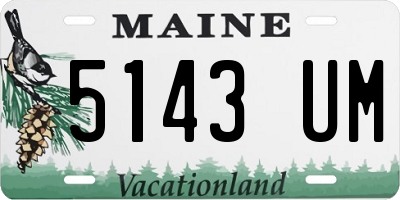 ME license plate 5143UM