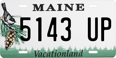 ME license plate 5143UP