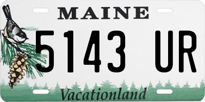 ME license plate 5143UR