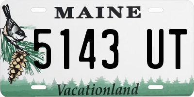 ME license plate 5143UT