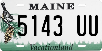 ME license plate 5143UU