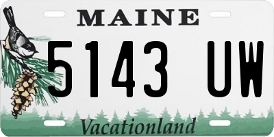 ME license plate 5143UW