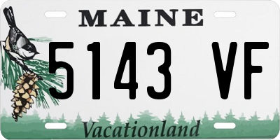 ME license plate 5143VF